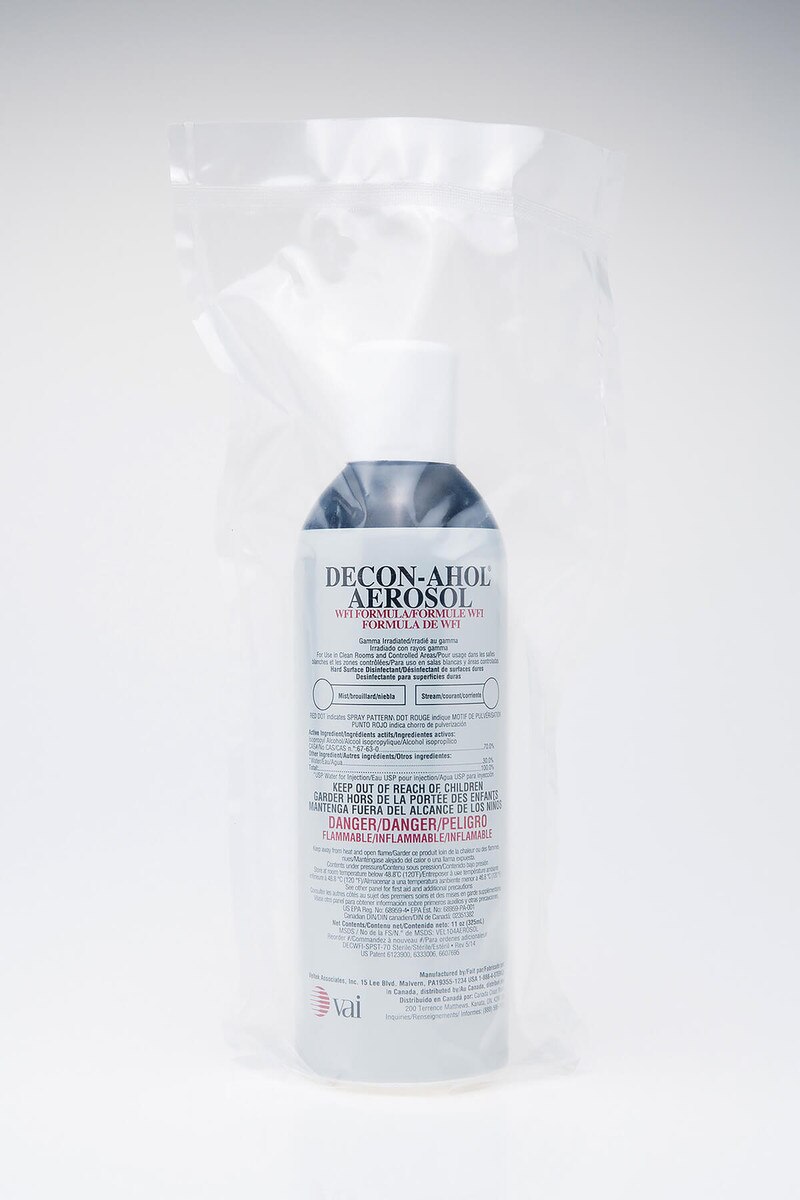 Veltek DECON-AHOL WFI 70% IPA, Aerosol Mist, 11oz | DiNovo