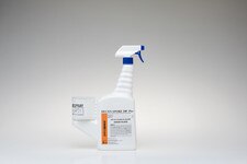 DECON-SPORE 200 Plus 3% trigger spray bottle with SimpleMix reservoir attached, 16oz disinfectant container with blue spray nozzle