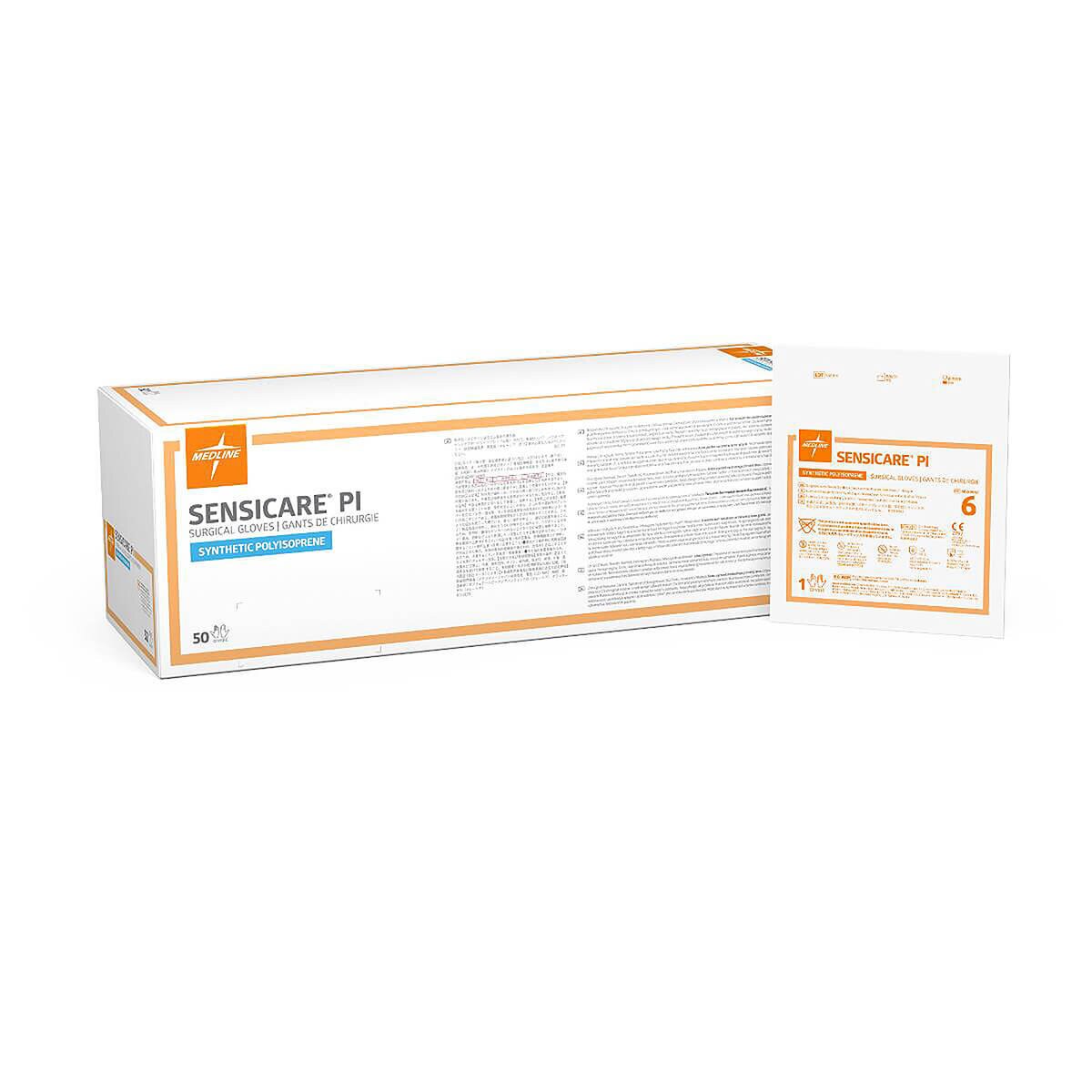 SensiCare PI chemo-rated polyisoprene surgical gloves box and sterile pouch
