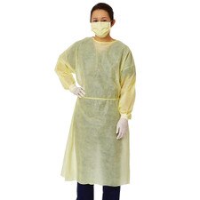 Medline's Medium-Weight Isolation Gown Yellow