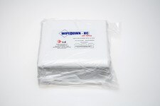 Full wrapped bundle of WipeDown HC dry blend wipes stacked inside clear sterile poly packaging with product label visible on front